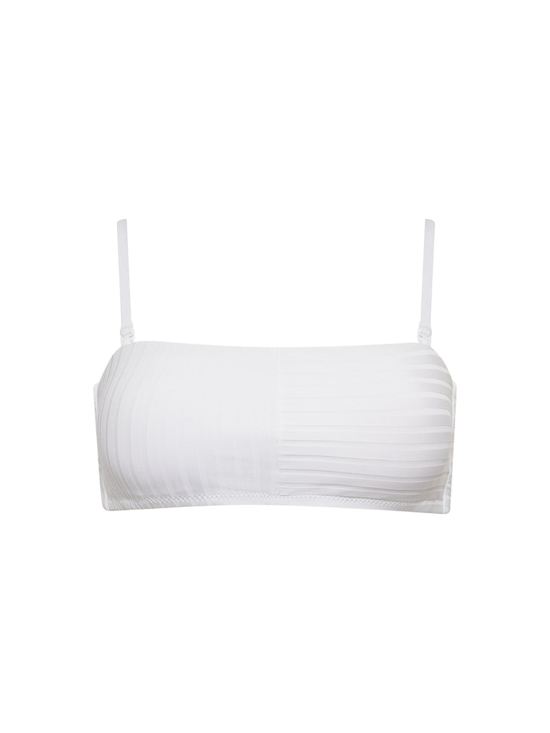 Refresh Rib Bandeau Bikini Top White alt 4