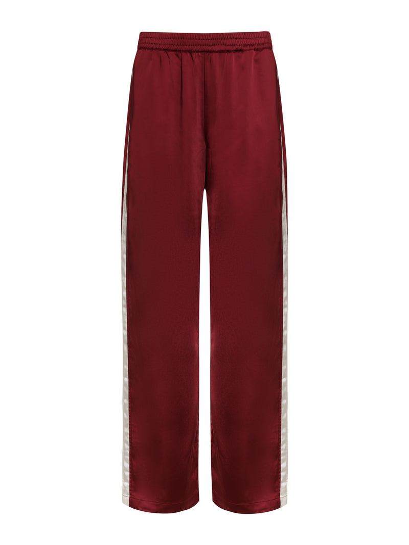 Satin Track Pant Crimson alt 6