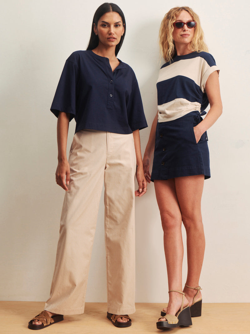 Eloise Stripe Trouser Dark Opal Pinstripe alt 5