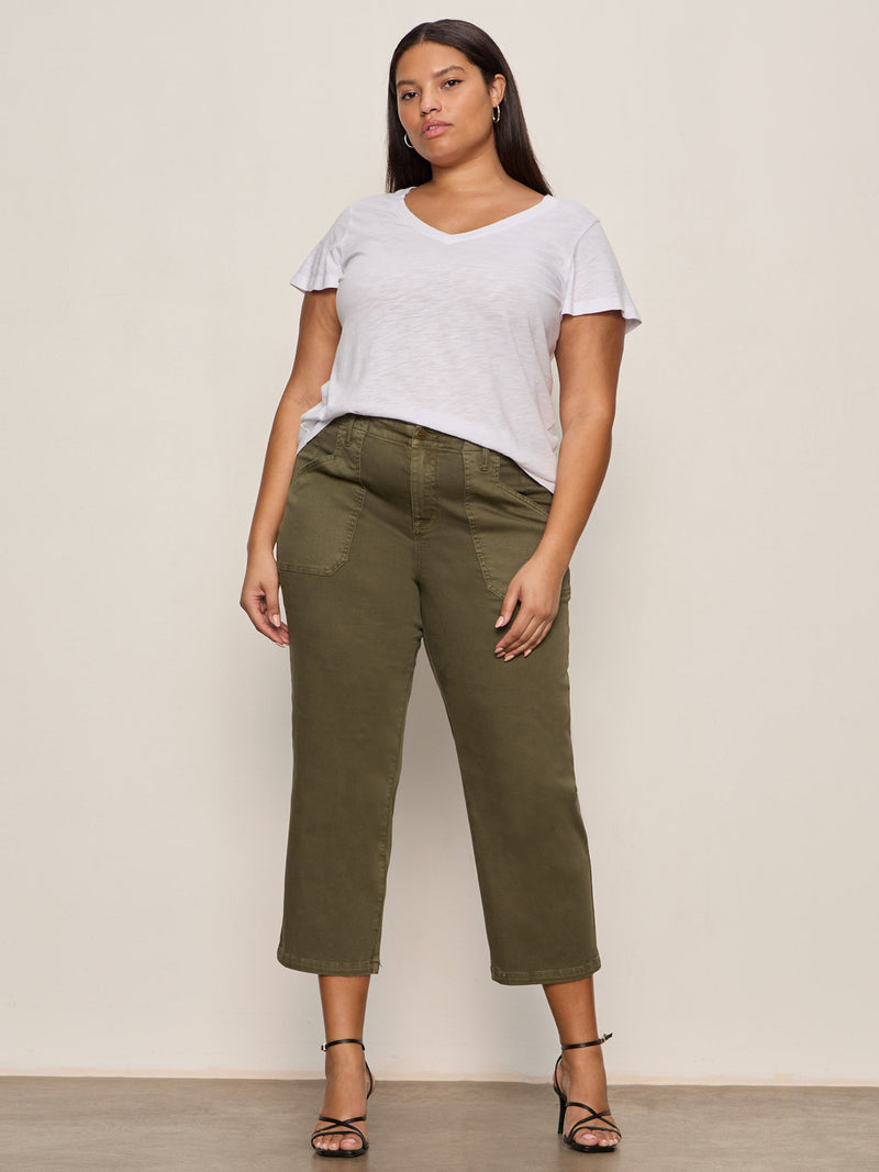 Retreat Crop Pant Burnt Olive Extended Sizing alt 4