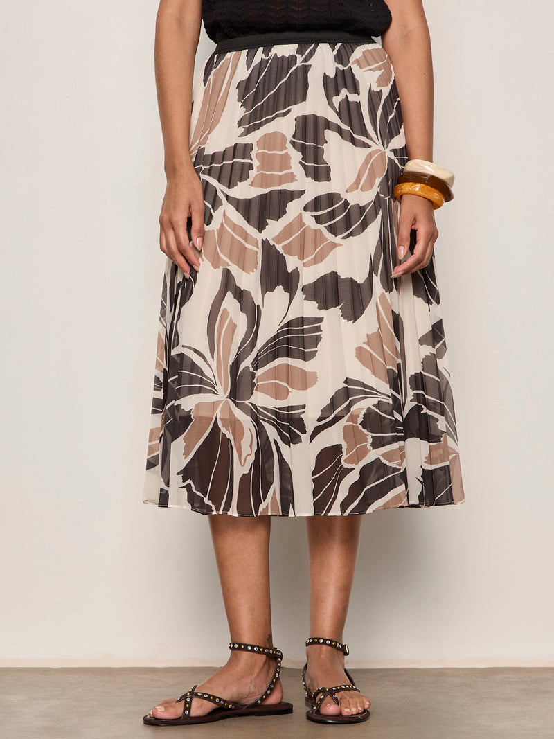 Nostalgia Pleated Midi Skirt Lotus