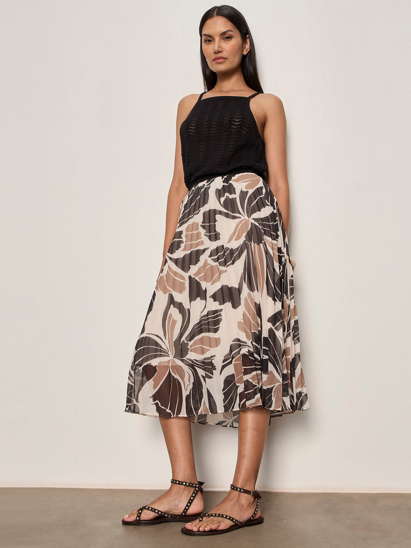 Nostalgia Pleated Midi Skirt Lotus alt 4