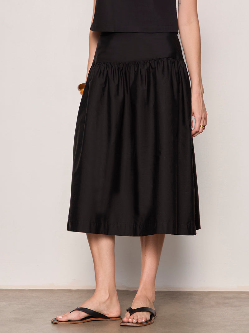 Matter Of Time Poplin Skirt Black alt 1
