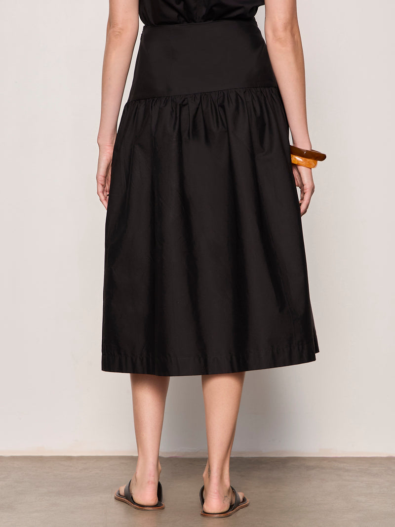 Matter Of Time Poplin Skirt Black alt 3