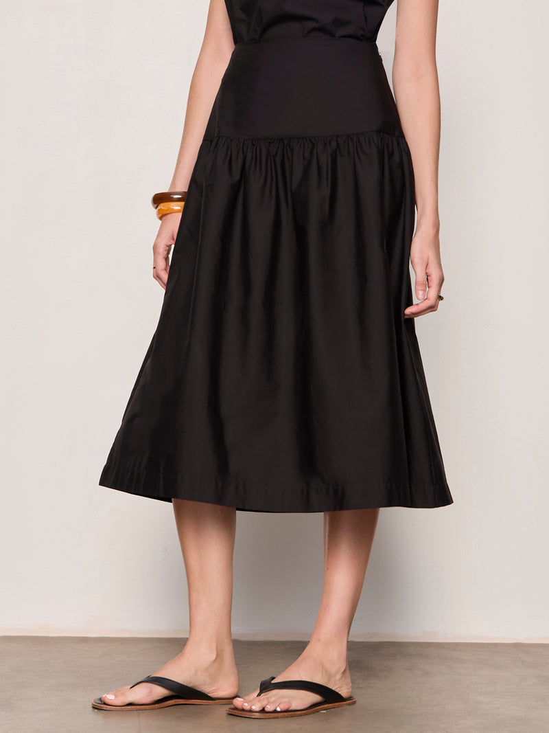 Matter Of Time Poplin Skirt Black alt 4