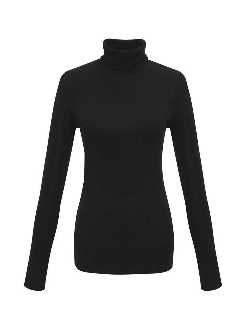 Essential Turtleneck Top Black Extended Sizing alt 4
