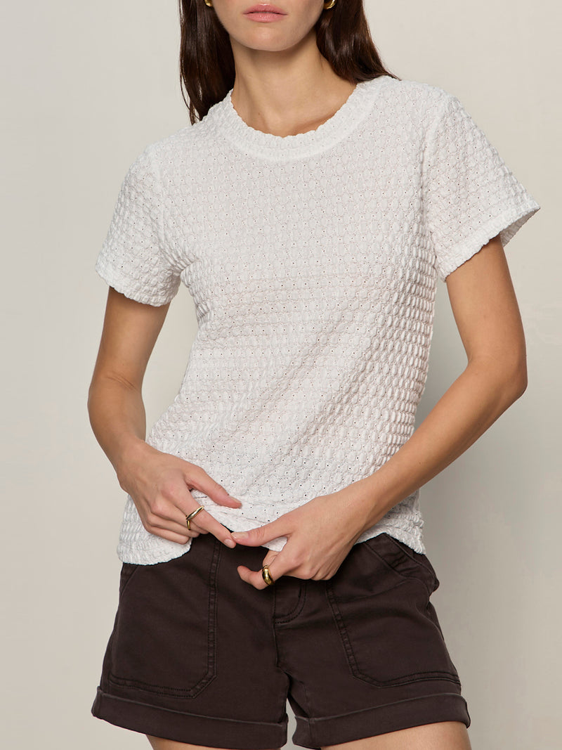 Pucker Up Perfect Tee White Petite Sizing