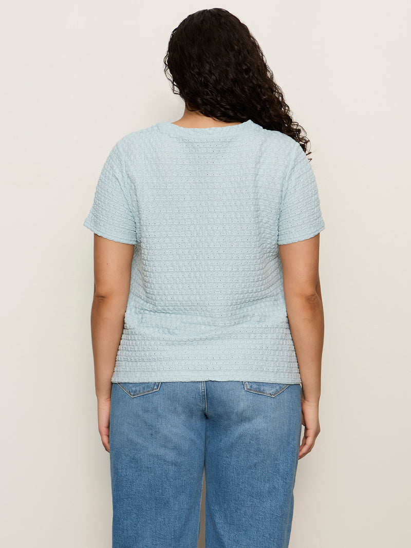Pucker Up Perfect Tee Blue Aura Extended Sizing alt 1
