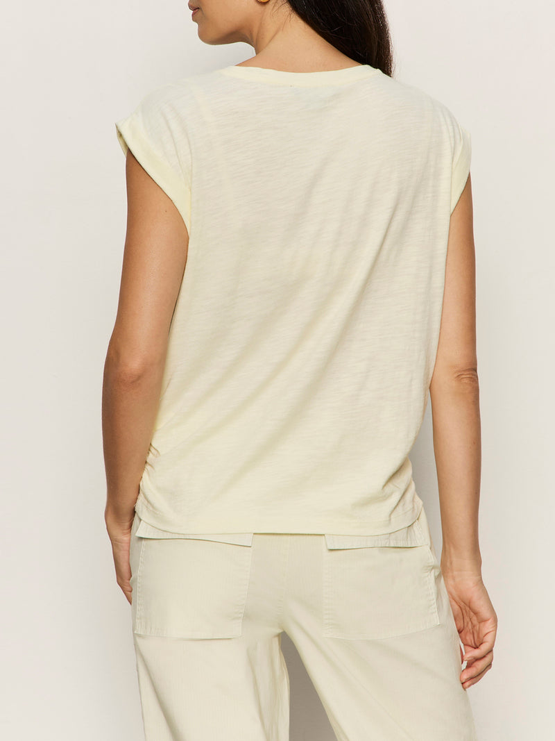 Knotted Muscle Tee Lemon Drop Petite Sizing alt 1