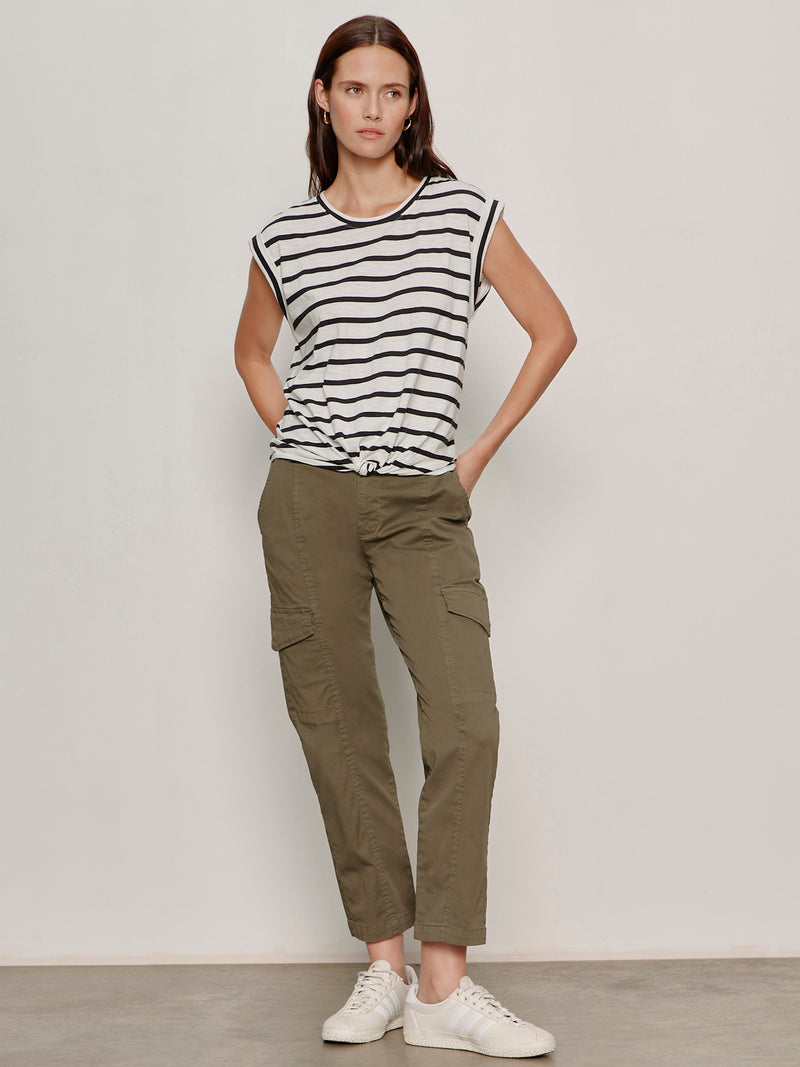 Knotted Muscle Tee Chalk/Black Stripe alt 4