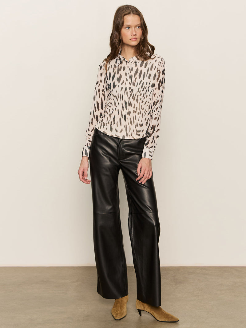 Fitted Mesh Button Down Top Mother Leo alt 4