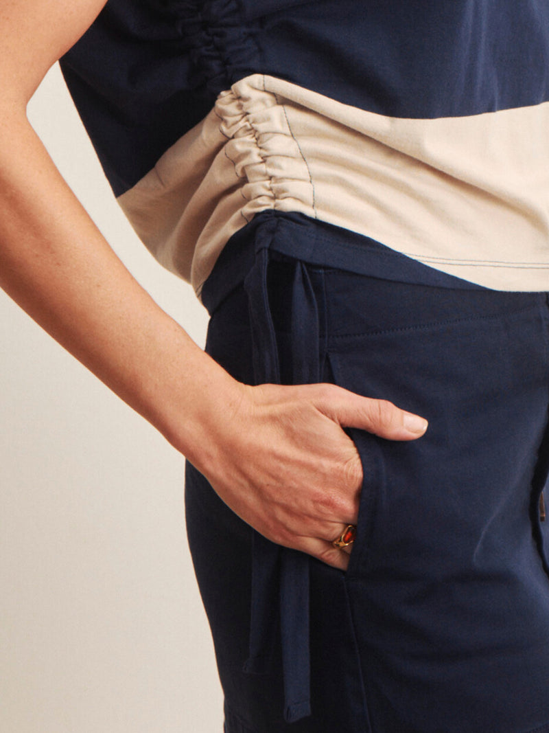All Day Ruched Tee Navy Blazer/Dark Opal Rugby alt 3