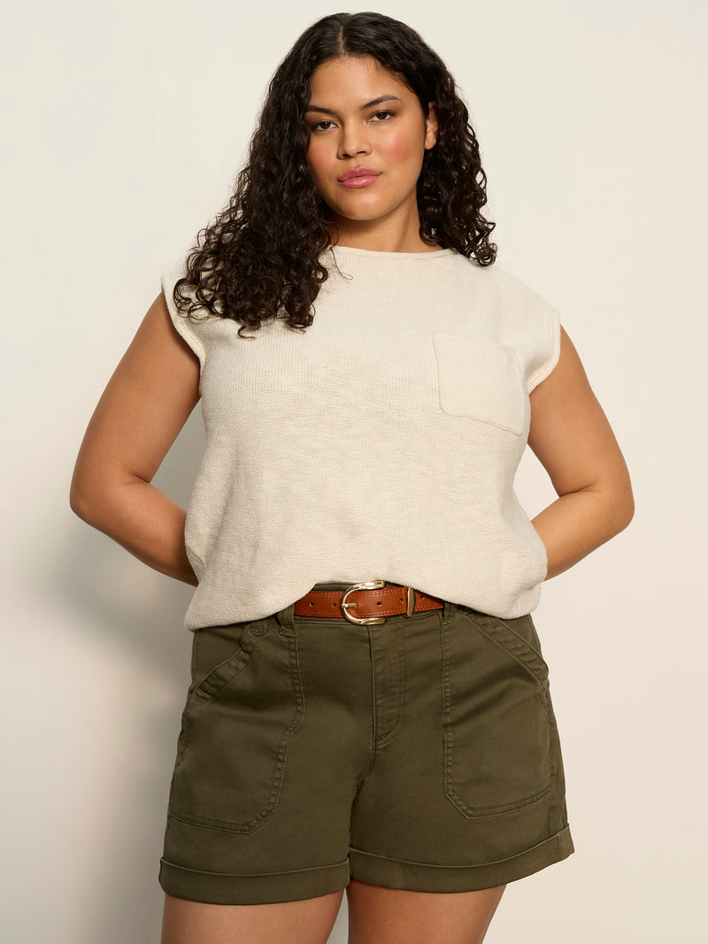 Easy Sweater Tee Collagen Extended Sizing