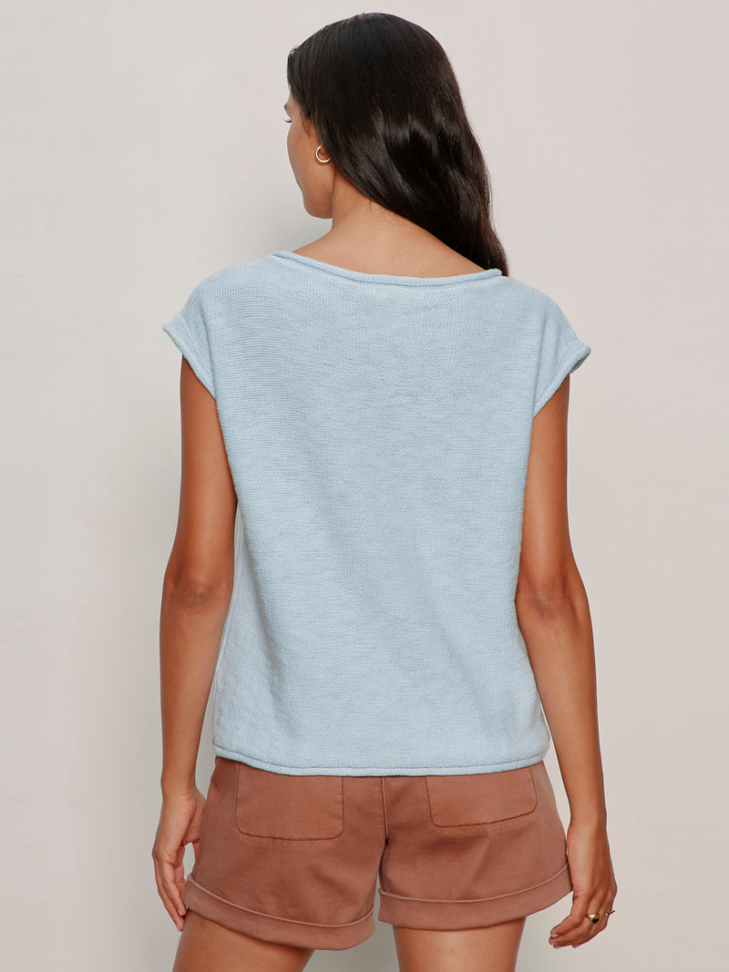 Easy Sweater Tee Blue Aura alt 1