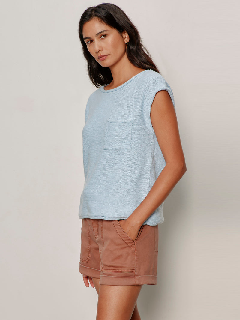 Easy Sweater Tee Blue Aura alt 2