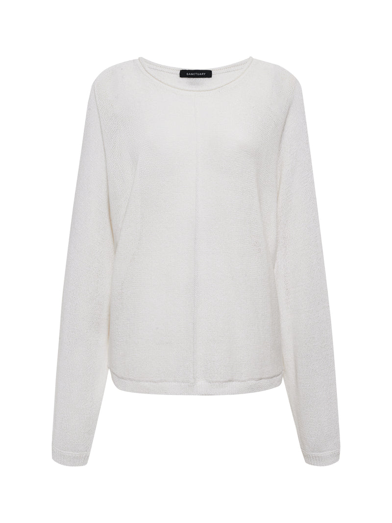 Easy Knitwear Top White alt 5