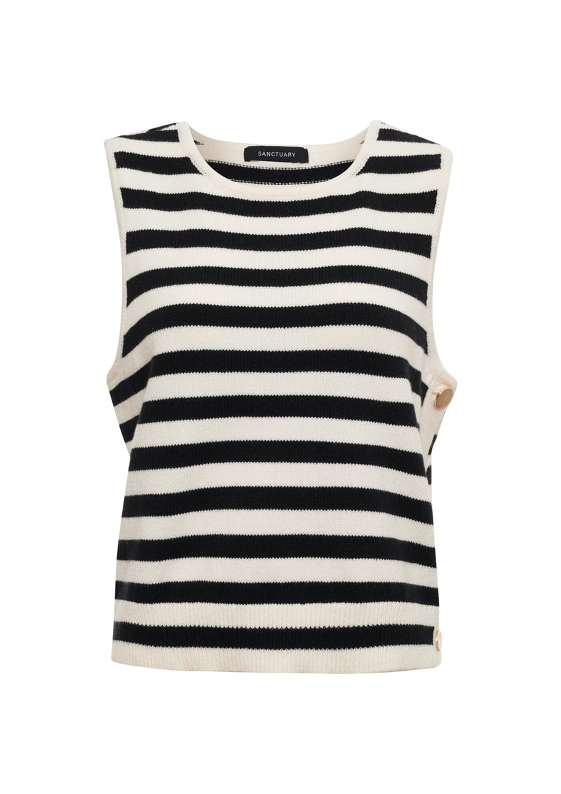 City Summer Tank Black/ Macrame Stripe alt 6