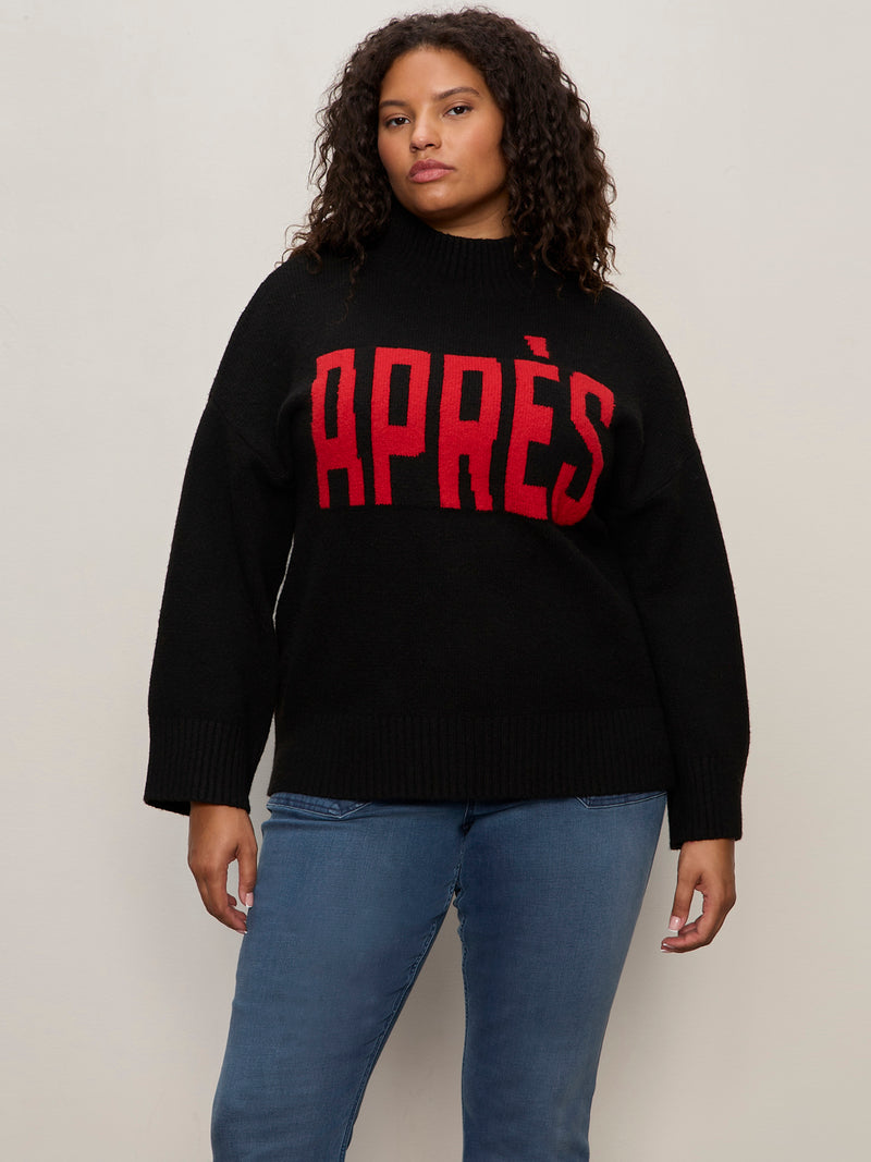 Apres Ski Sweater Black/Mars Red Extended Sizing alt 1