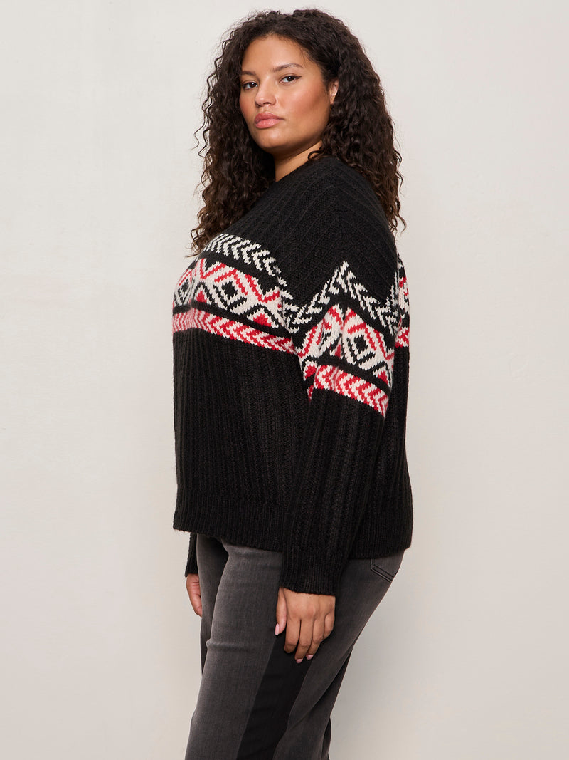 Send It Sweater Black Multi Extended Sizing alt 3
