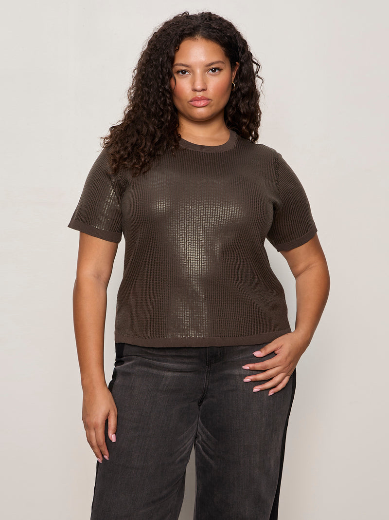 Sparkle Sequin Sweater Ink Extended Sizing alt 1