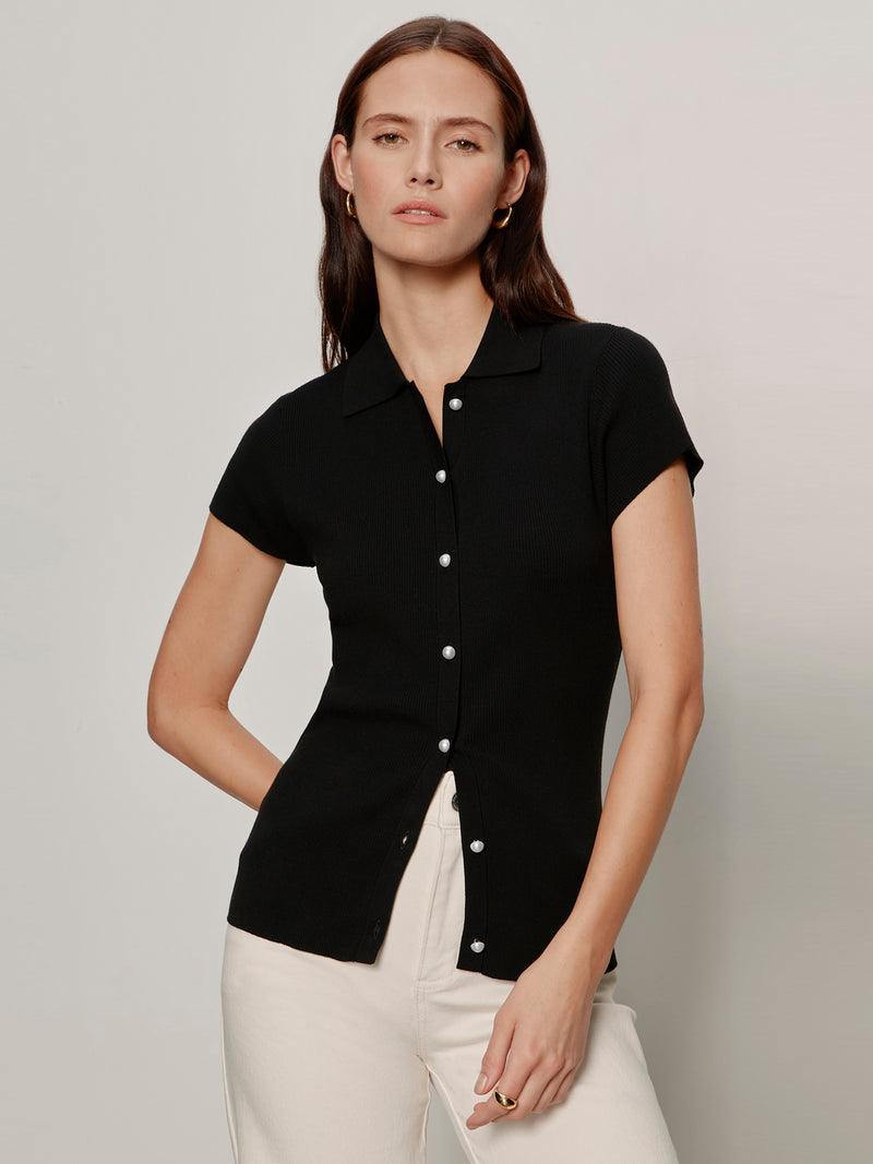 Lover Girl Ribbed Sweater Black