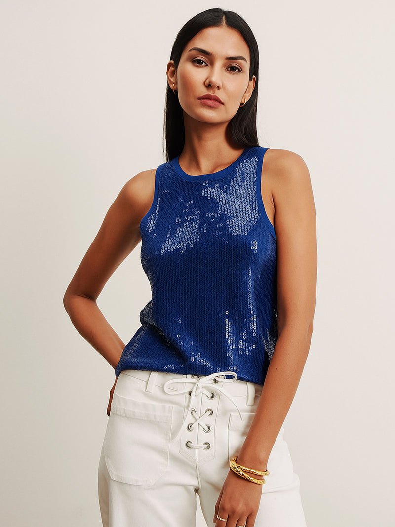 Summer Shine Sequin Shell Luminous Blue alt 5