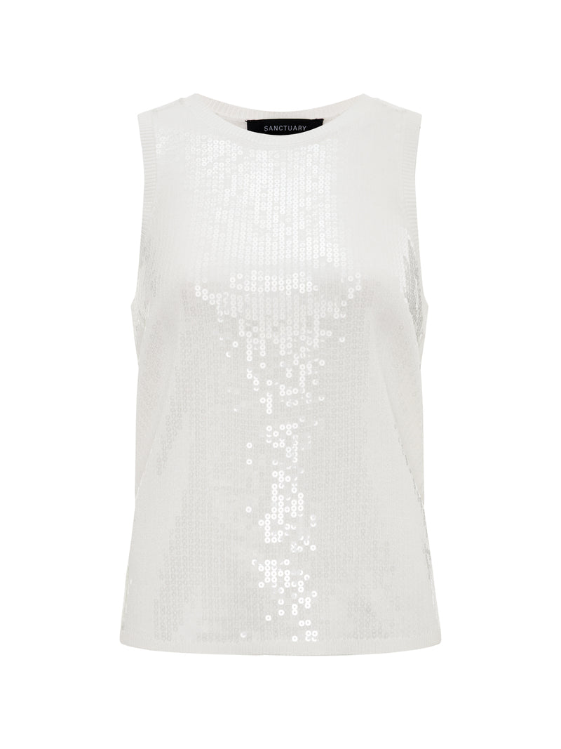 Summer Shine Sequin Shell White alt 5