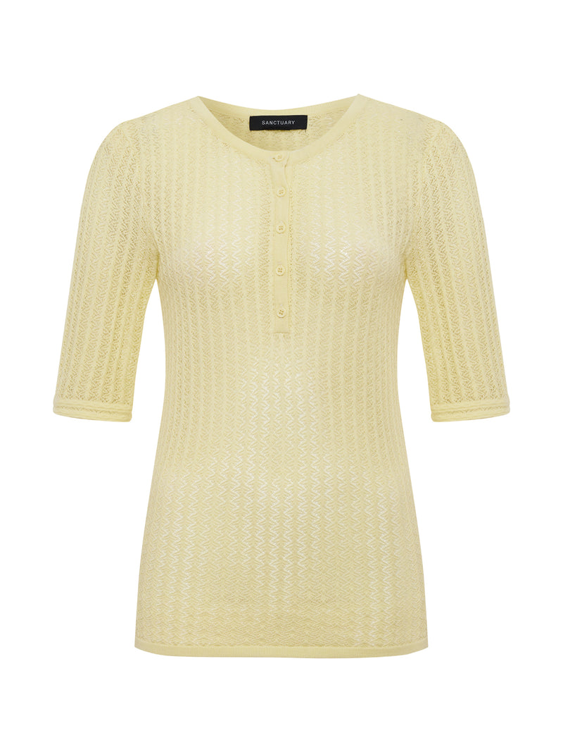 Going Places Pointelle Sweater Lemon Drop alt 6