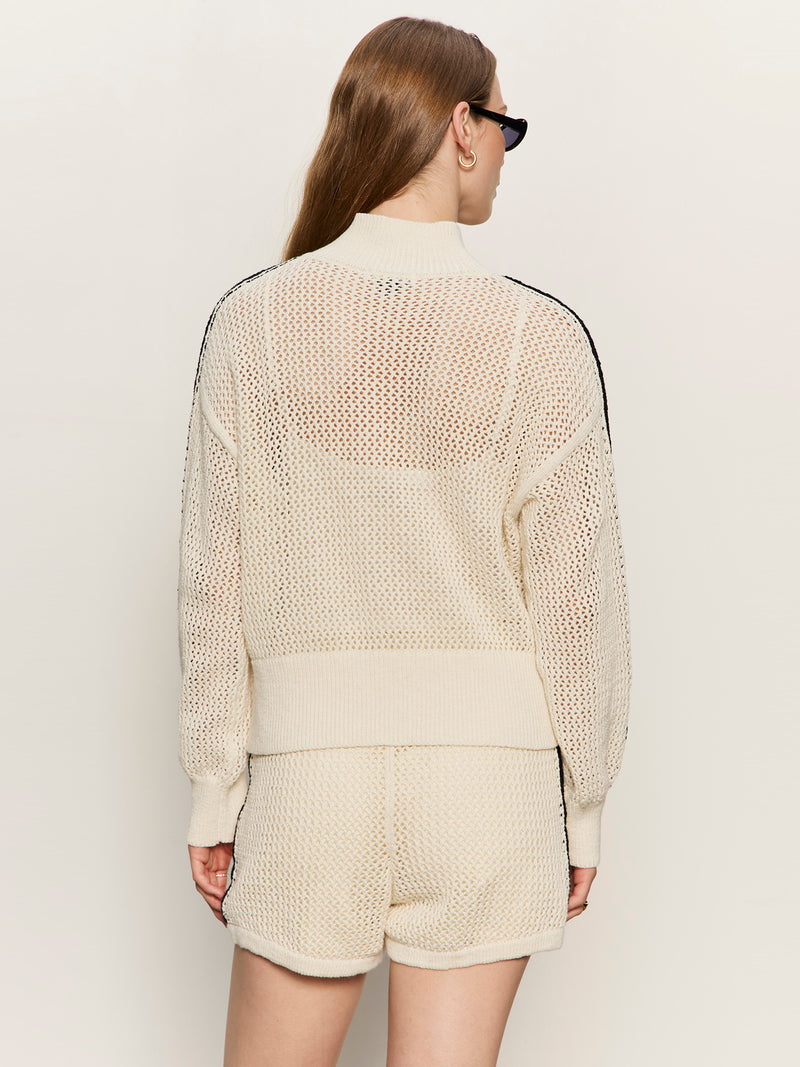 Open Stitch Track Jacket Collagen/Black alt 1