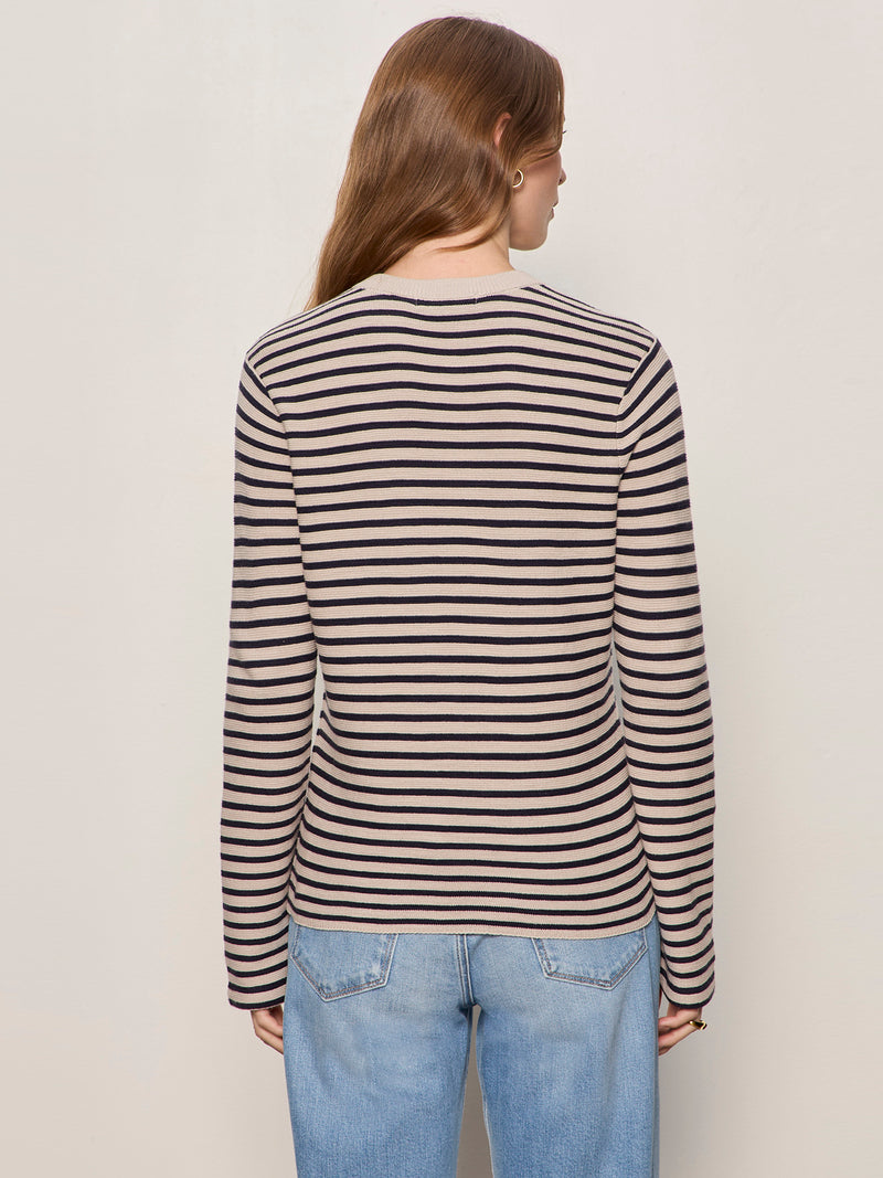 Everyday Henley Sweater Dark Opal/Inkstorm Stripe alt 1
