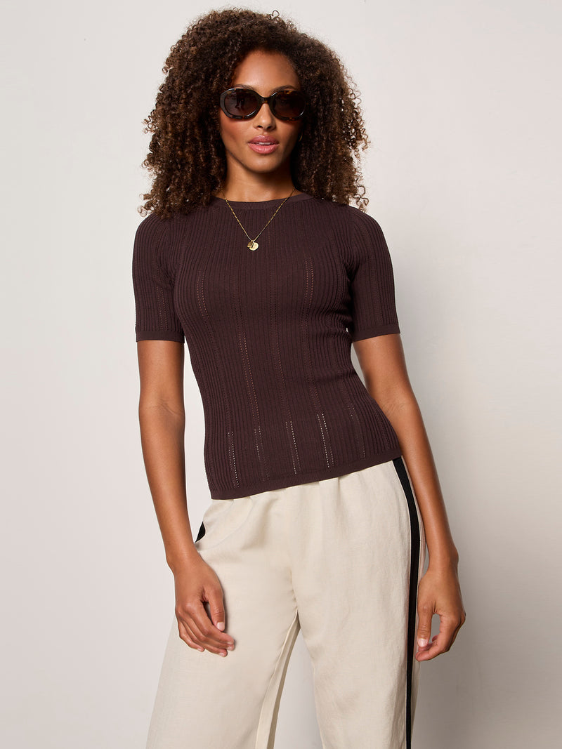 Perfect Knitwear Tee Rich Soil alt 1
