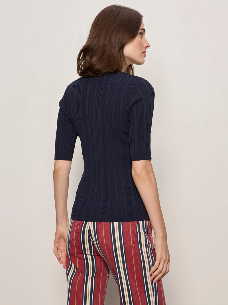 Air Of Ease Half Sleeve Tee Navy Blazer alt 1