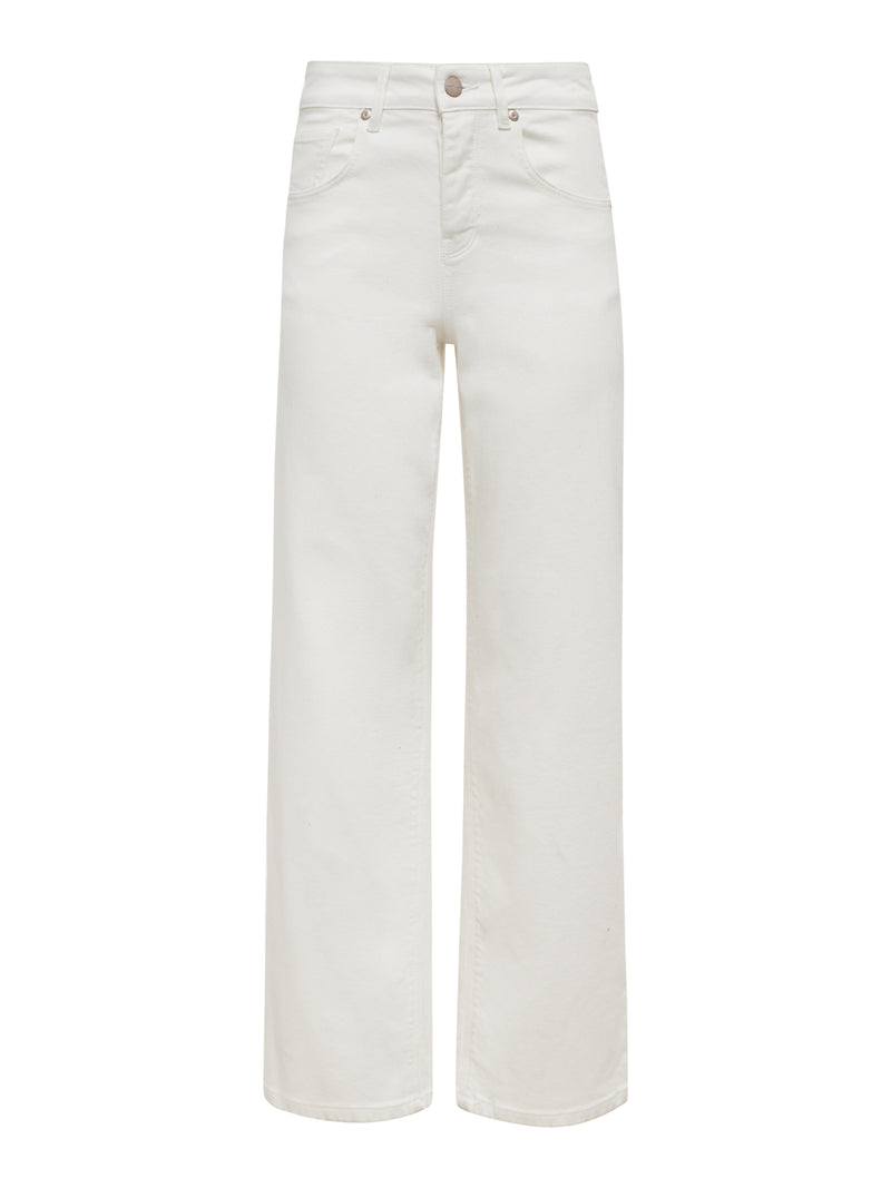 Soleil 90's Straight High Rise Jeans White alt 5