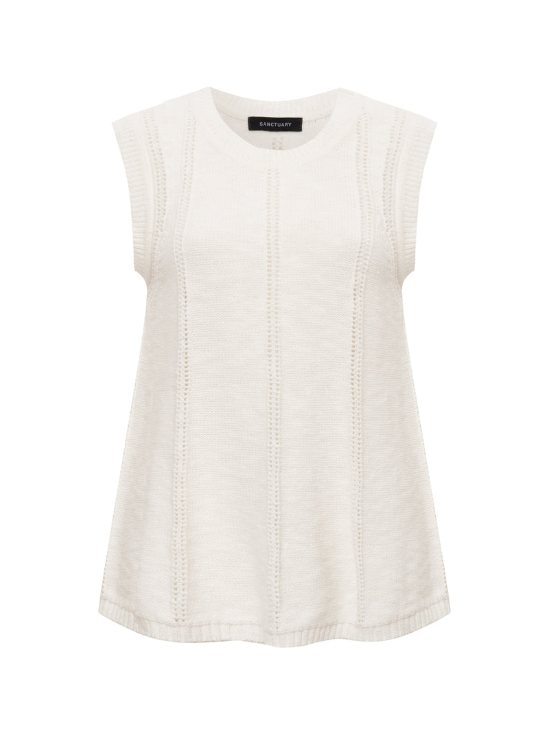 Easy Pointelle Shell Chalk alt 5