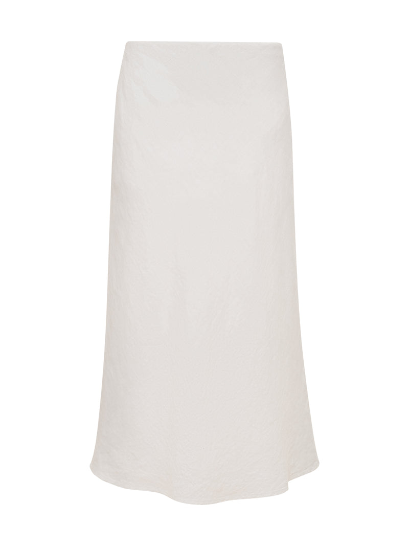 Everyday Linen Slip Skirt White alt 6