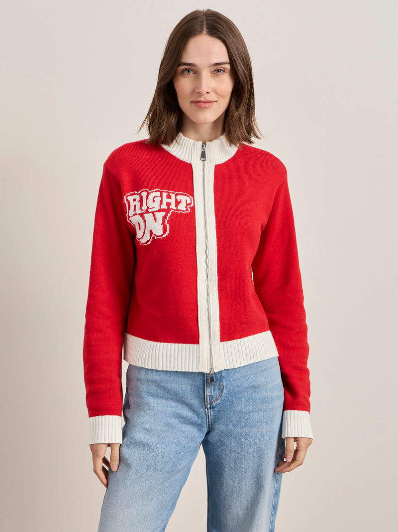 Sanctuary x PEANUTS 75th Anniversary Joe Cool Zip Up Sweater alt 2