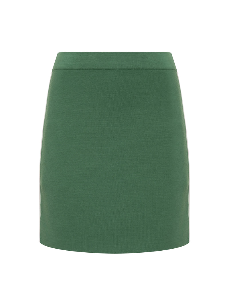 Places To Be Knit Track Skirt Green Juice/Chalk alt 6