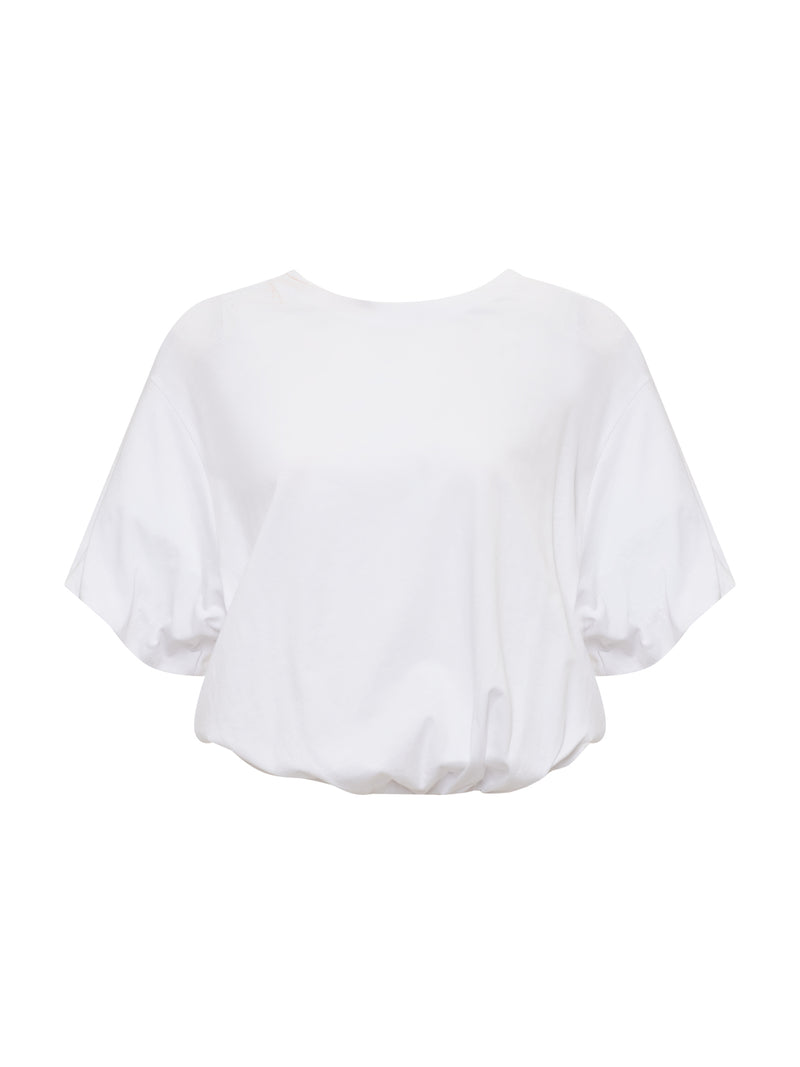 Pleat Bubble Tee White alt 6