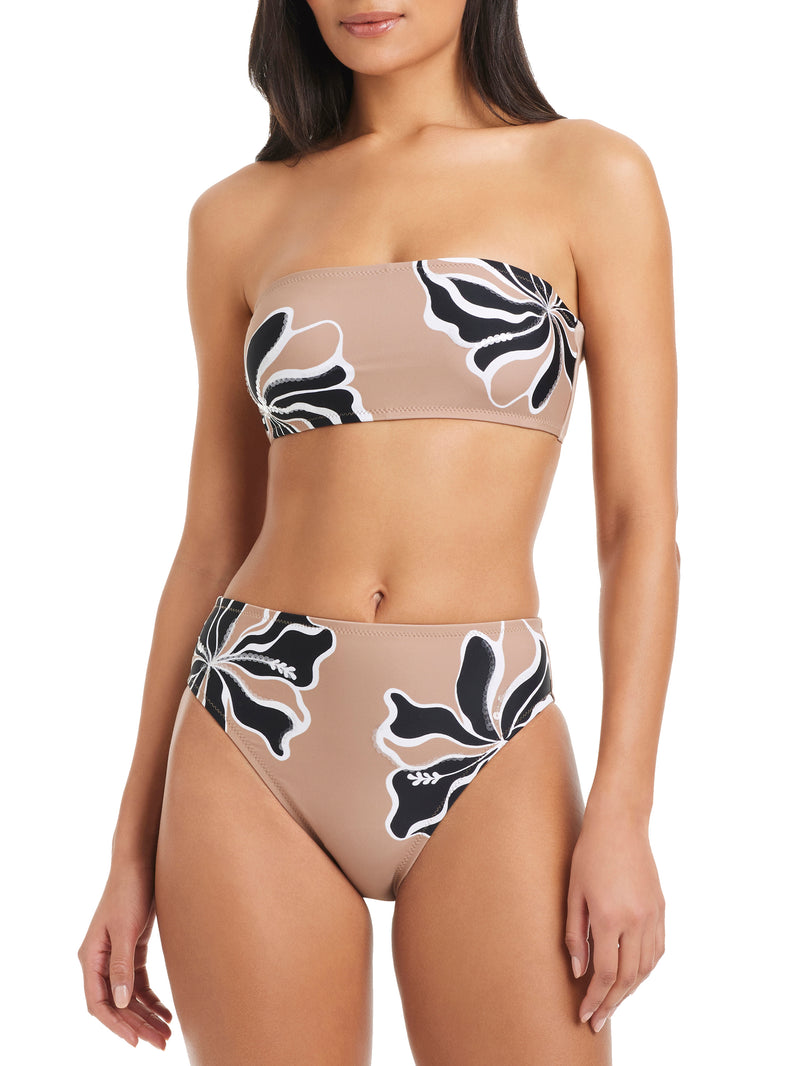 High Leg High Rise Bikini Bottom Toasted Coconut alt 1