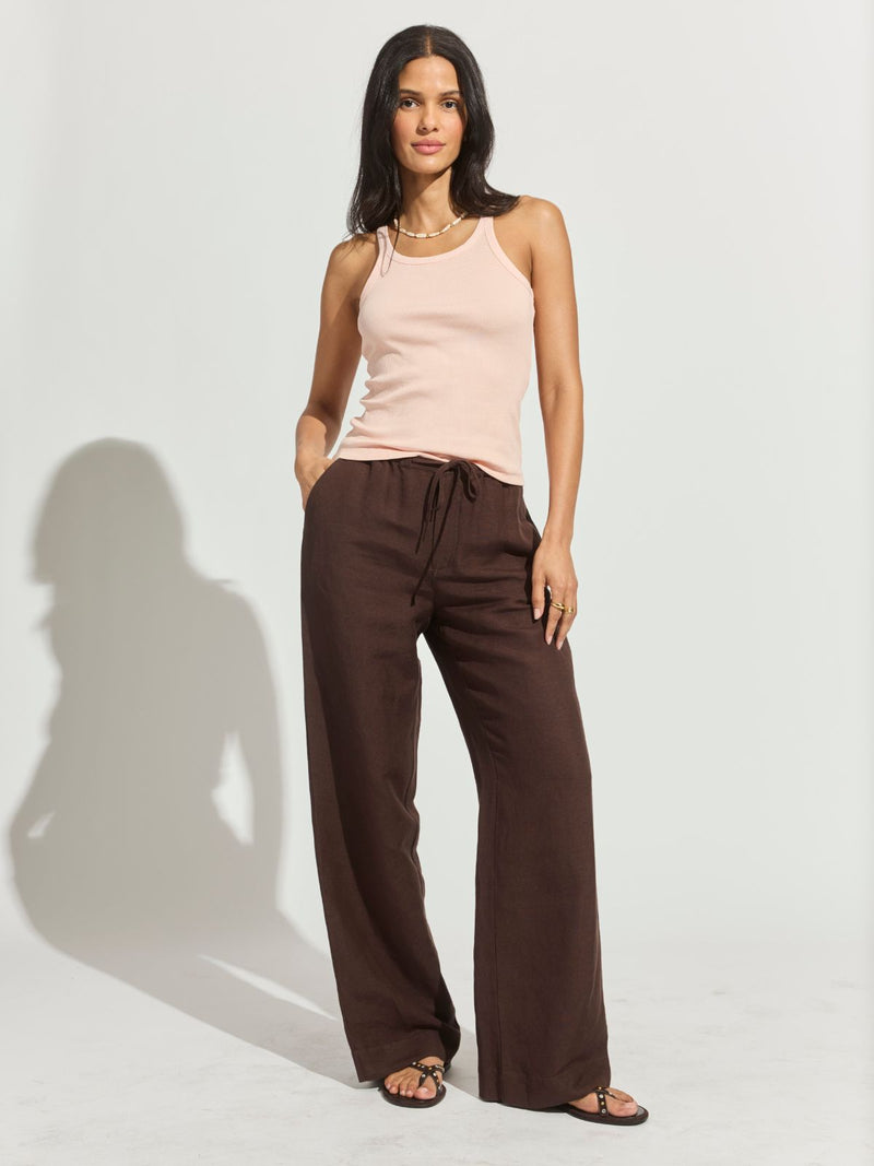 Shoreline Linen Pant Rich Soil