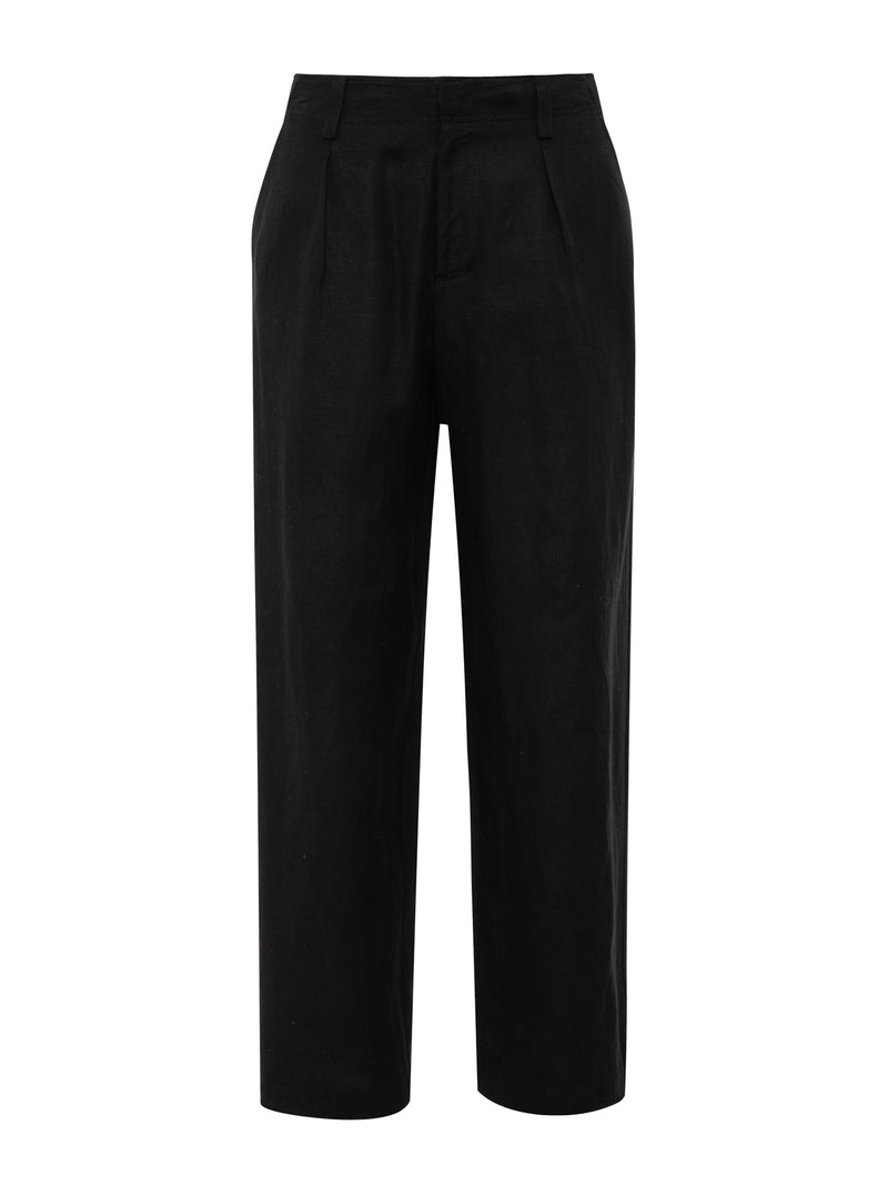 Scout Linen Barrel Pant Black alt 5