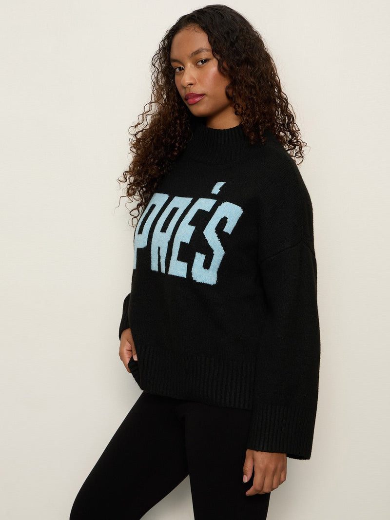 Apres Ski Sweater Black/Aquamarine Petite Sizing alt 1