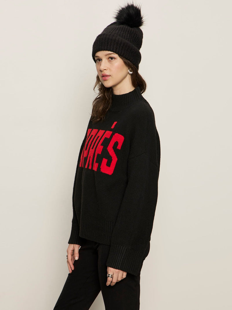 Apres Ski Sweater Black/Mars Red Petite Sizing alt 2