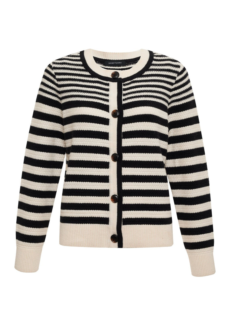 City Summer Cardi Black/ Macrame Multi Stripe alt 5
