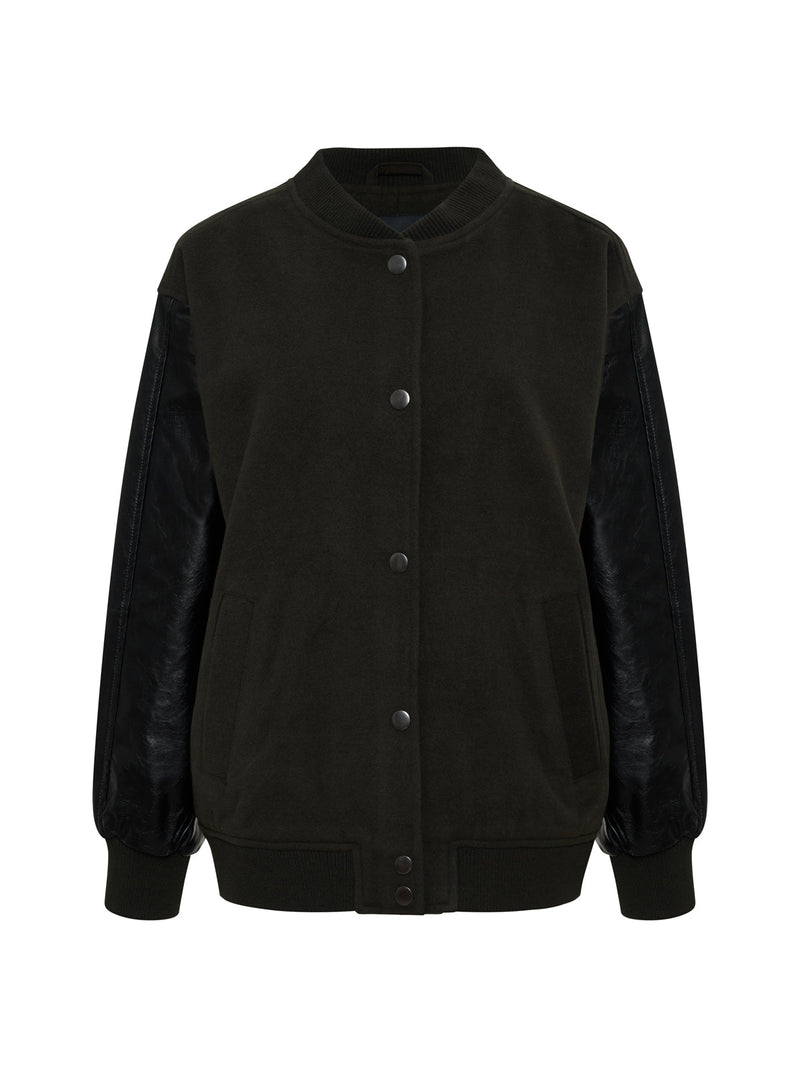 Club Varsity Jacket Midnight Olive alt 6
