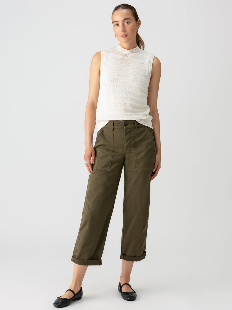 Cruiser Chino Semi-High Rise Pant Burnt Olive alt 3
