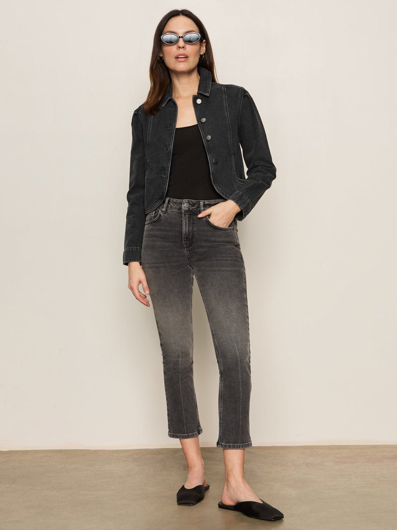 Denim Jacket Washed Black Denim alt 6