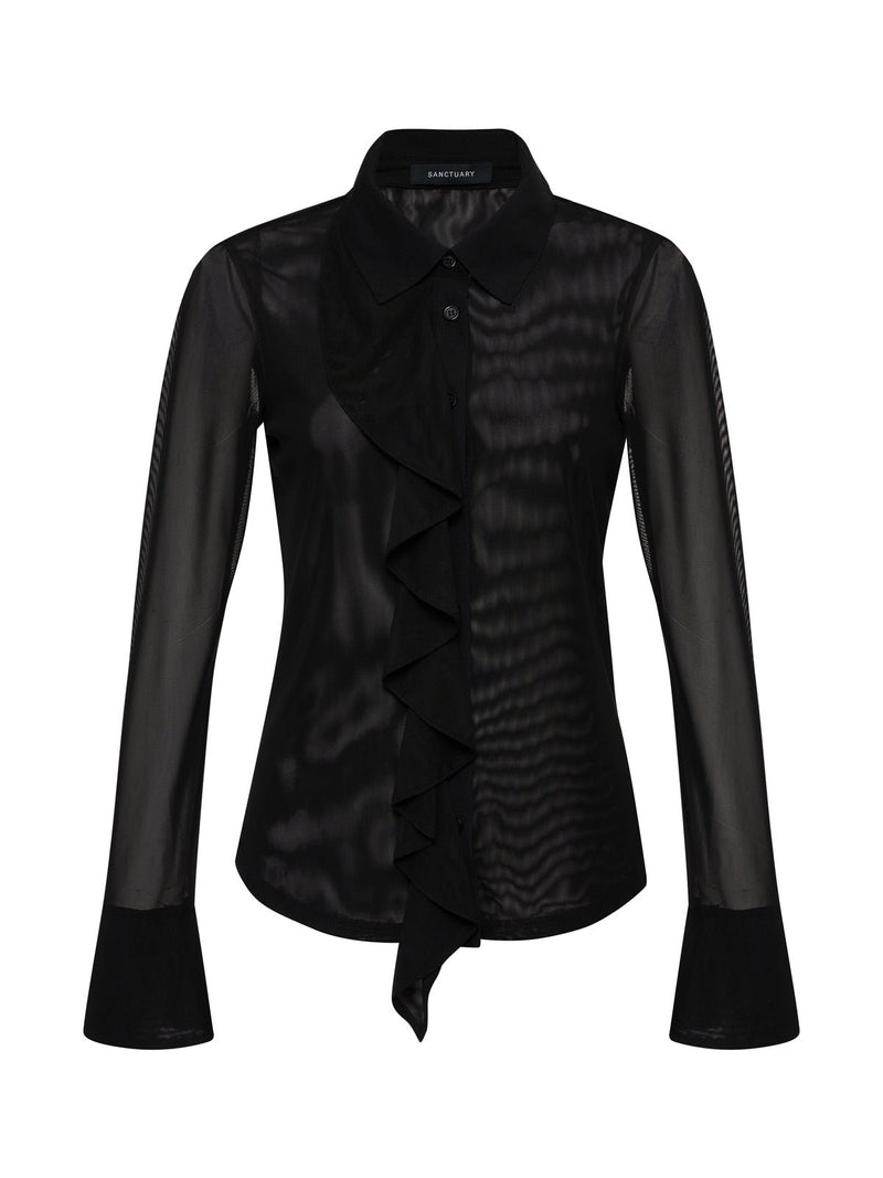 Dreamland Ruffle Top Black alt 5