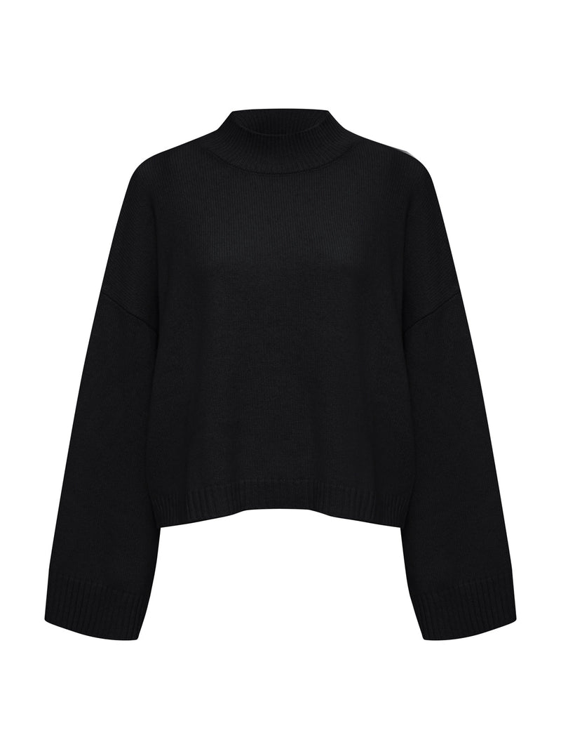 Forever Wool Cashmere Popover Black alt 6