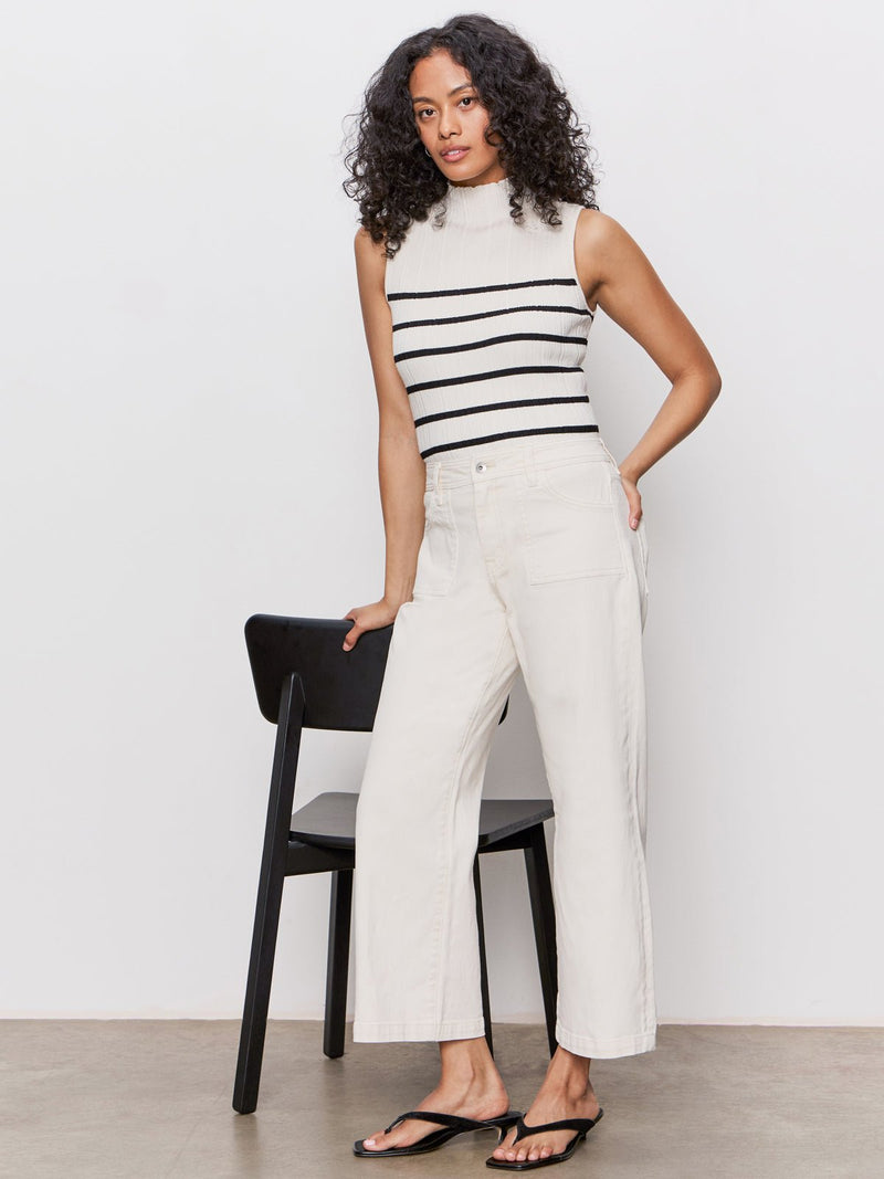 League Crop Jeans Light Oat alt 6